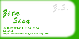 zita sisa business card